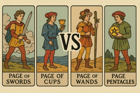 Пажі в Таро: ключові відмінності